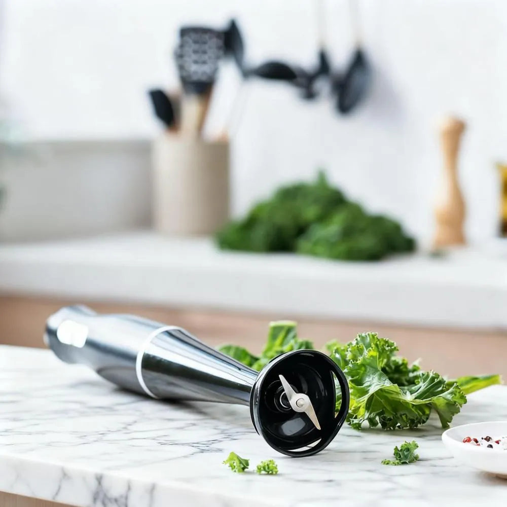 2-Speed Stick Blender with Stainless Steel Blade & Removable Arm - Easy Clean