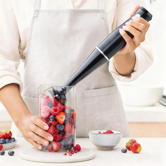 2-Speed Stick Blender with Stainless Steel Blade & Removable Arm - Easy Clean