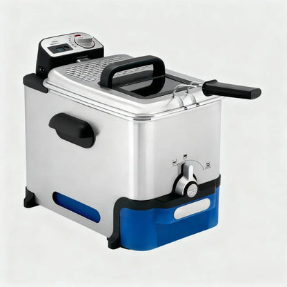 Auto-Filter Fryer: 3.5L, 1.2kg Capacity, Cool Zone & Digital Timer - Easy Oil Clean