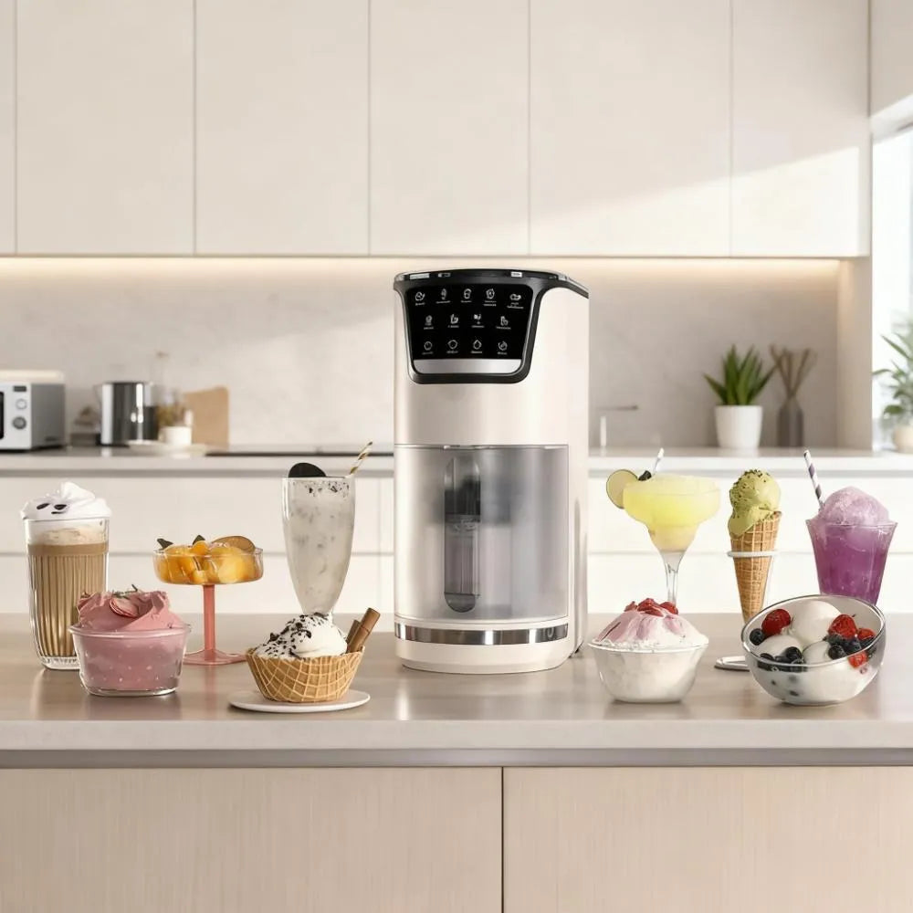 1-Step Ice Cream Maker: Sorbet, Gelato & Yogurt - Auto Rinse & Bonus Flavors