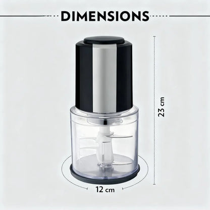 2-in-1 Food Chopper with Dual Blades, 600ml Bowl & Safety Features
