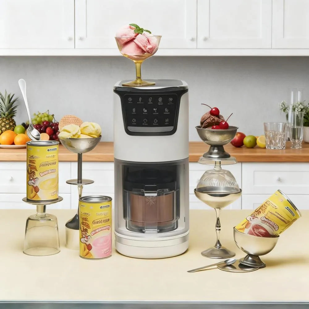 1-Step Ice Cream Maker: Sorbet, Gelato & Yogurt - Auto Rinse & Bonus Flavors